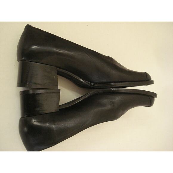 YOFI SZ 36 US 6M BLACK LEATHER PUMP SHOE MADE IN ISREAL W SOLE MADE IN ITALY - Picture 5 of 7